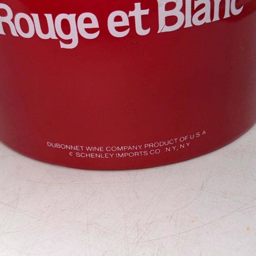 Rare Dubonnet Wine Company Rouge et Blanc Red Ice Bucket Promo Advertising Retro